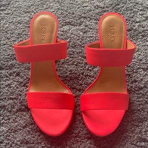 J Crew Pink Strappy Heels, size 7.5